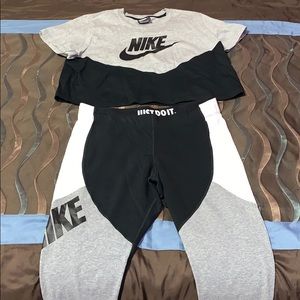 Nike crop two piece